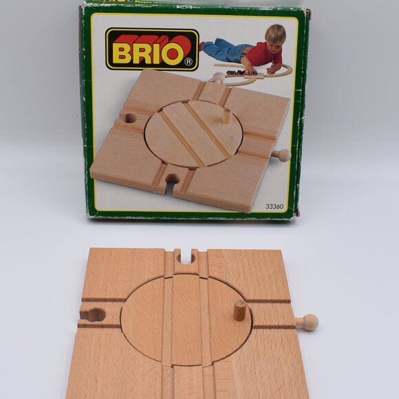 1997 Brio TURNTABLE #33360 with Original BOX Wooden Railway Compatible Thomas - Picture 2 of 5